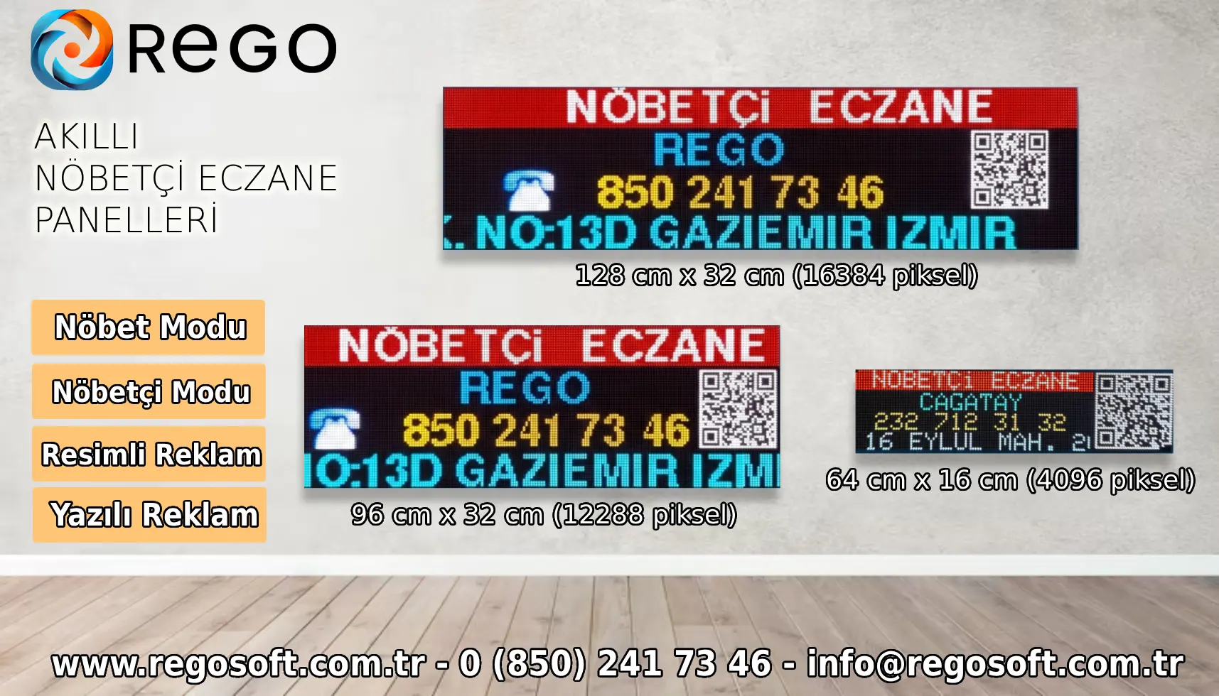 REGO Nöbet akıllı nöbetçi eczane tabelası