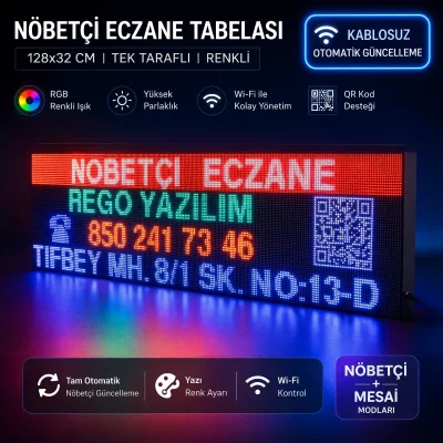 REGO Nöbet - Akıllı Nöbetçi Eczane Tabelası - Regosoft Fırsat